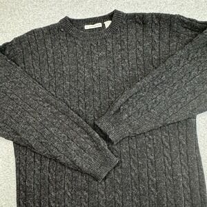 VTG J London Wool Cable Knit Sweater Womens XL Ribbed Cuff And Hem Cozy Warm Y2K